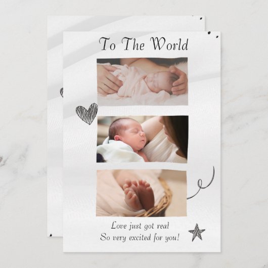 ホワイトハローワールドがあなたの話を発表 招待状 (正面/裏面)