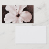 ホワイトハワイアンハイビスカスセピアトロピカルフラワー 名刺 (正面/裏面)