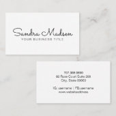 ホワイトハンド書スクリプト・ビジネス・コンサルタント 名刺 (正面/裏面)