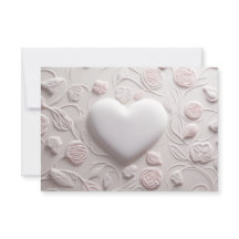 ホワイトハーツ（エンボス加工） 無地