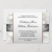ホワイトハートのエンゲージメントパーティー招待状 招待状 (裏面)