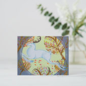 ホワイトハートをジャンプ。 ポストカード (スタンド正面)