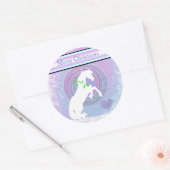 ホワイトハートウマVホリデー（ピンク/ラヴスワール） ラウンドシール (封筒)