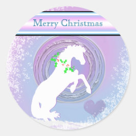 ホワイトハートウマVホリデー（ピンク/ラヴスワール） ラウンドシール