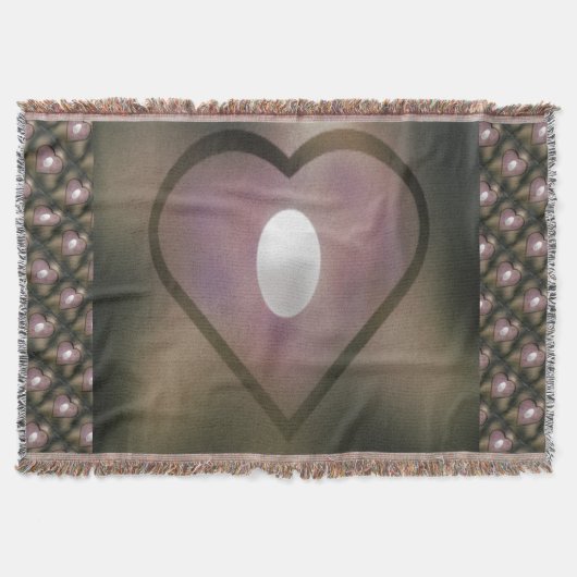 ホワイトハートキルトスタイルムーディブルウィンターカラー スローブランケット (正面)