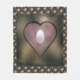 ホワイトハートキルトスタイルムーディブルウィンターカラー フリースブランケット