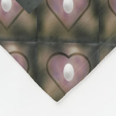 ホワイトハートキルトスタイルムーディブルウィンターカラー フリースブランケット (角)