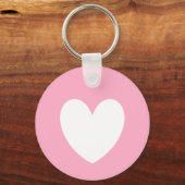 ホワイトハートキーチェーン キーホルダー (正面)