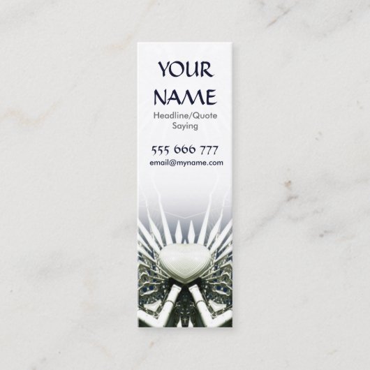 ホワイトハートサイエンスフィクションミニ名刺 スキニー名刺 (正面)