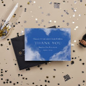 ホワイトハートスカスタムキー写真葬儀 サンキューカード