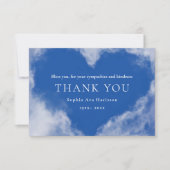 ホワイトハートスカスタムキー写真葬儀 サンキューカード (正面)