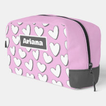 ホワイトハートトイレタリーバッグ