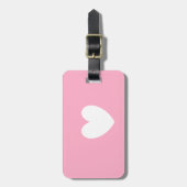 ホワイトハートラゲッジタグ付き/レザーストラップ ラゲッジタグ (正面縦)