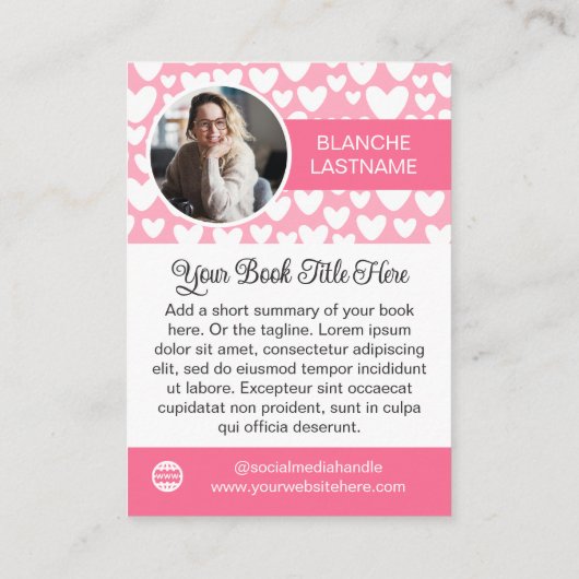 ホワイトハートロマンス作家ブックリリースマーケティング 名刺 (裏面)