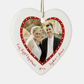 ホワイトハート当社の初めてのクリスマスオーナメント セラミックオーナメント (右)