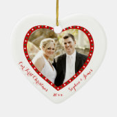 ホワイトハート当社の初めてのクリスマスオーナメント セラミックオーナメント (裏面)