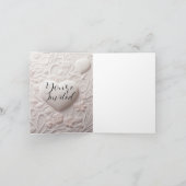 ホワイトハート ブランケット (エンボス加工) 招待状 (内部)