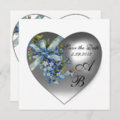 ホワイトハート ワスレナイ モノグラム 招待状 (正面/裏面)