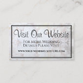 ホワイトハート&牡丹の花結婚のウェブサイト エンクロージャーカード (正面)