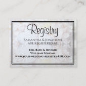 ホワイトハート&牡丹花結婚のレジストリ エンクロージャーカード (正面)