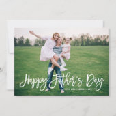 ホワイトハ素朴ンドレタリングハッピーファーザーズデイ カード (正面)