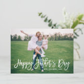 ホワイトハ素朴ンドレタリングハッピーファーザーズデイ カード (スタンド正面)