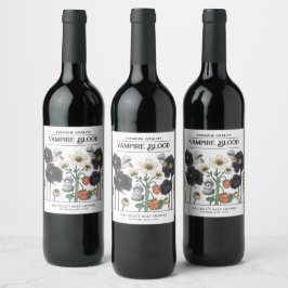 ホワイトバおもしろいンパイアブラッドハロウィーン赤ちゃんシャワー ワインラベル