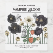 ホワイトバおもしろいンパイアブラッドハロウィーン赤ちゃんシャワー ワインラベル (シングルラベル)