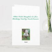 ホワイトバイオレットドーターインロー誕生日カード カード (裏面)