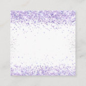 ホワイトバイオレットQRコードウェディングRSVP エンクロージャーカード (裏面)