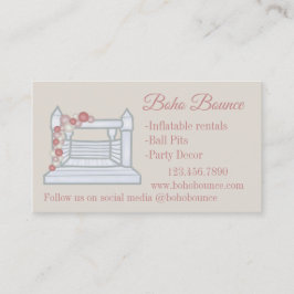 ホワイトバウンスハウスインフレータブルパーティーレンタル 名刺