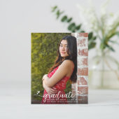 ホワイトバジェットフォト卒業グレースクリプト招待状 (スタンド正面)