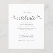 ホワイトバジェット卒業4フォトグレースクリプト招待状 (裏面)