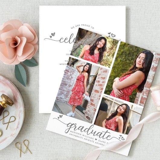 ホワイトバジェット卒業4フォトグレースクリプト招待状