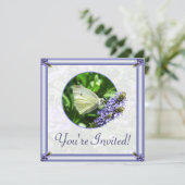 ホワイトバタフライガーデンイースターパーティの招待状 招待状 (スタンド正面)