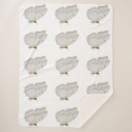 ホワイトバタフライシェルパブランケット シェルパブランケット