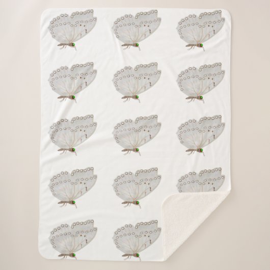 ホワイトバタフライシェルパブランケット シェルパブランケット (正面)
