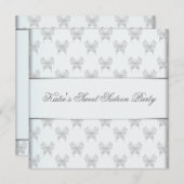 ホワイトバタフライスウィート16バースデーパーティー 招待状 (正面/裏面)