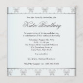 ホワイトバタフライスウィート16バースデーパーティー 招待状 (裏面)