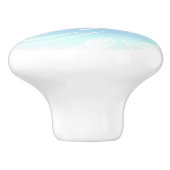 ホワイトバタフライブルーかわいらし セラミックノブ (側面)