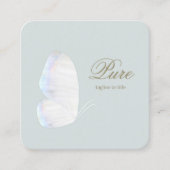 ホワイトバタフライ美しいとウェルネス スクエア名刺 (正面)