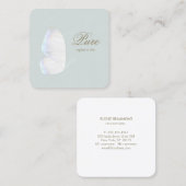 ホワイトバタフライ美しいとウェルネス スクエア名刺 (正面/裏面)