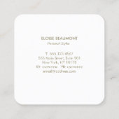 ホワイトバタフライ美しいとウェルネス スクエア名刺 (裏面)