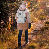 ホワイトバックパックのビジネス名とロゴ プリントバックパック