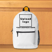 ホワイトバックパックのビジネス名とロゴ プリントバックパック