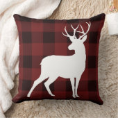 ホワイトバック水牛の格子模様の素朴クリスマス クッション (ブランケット)