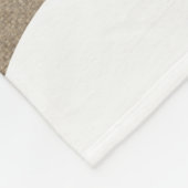 ホワイトバック〔雄ジカの〕枝角バーラップ縁どホワイトファミリー名 フリースブランケット (角)