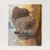 ホワイトバッファローカーフウーマン ジグソーパズル (縦)