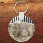 ホワイトバッファローキーチェーン キーホルダー (正面)