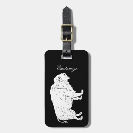 ホワイトバッファローサンダーコーブ ラゲッジタグ (正面縦)